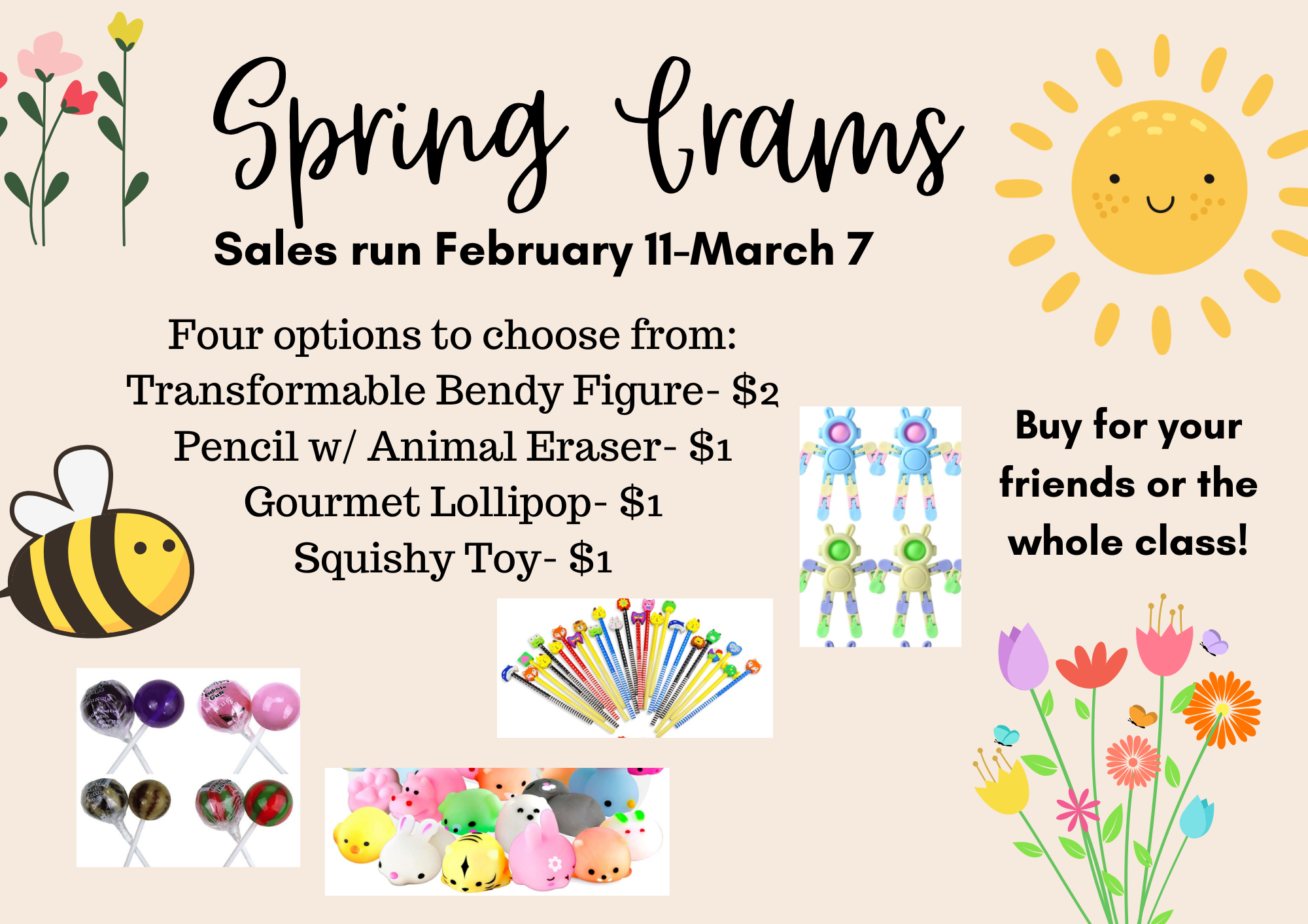 Spring Gram Fundraiser: February 11 - March 7