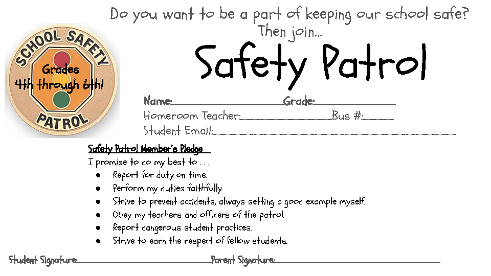 Join the Naples ES Safety Patrol today!