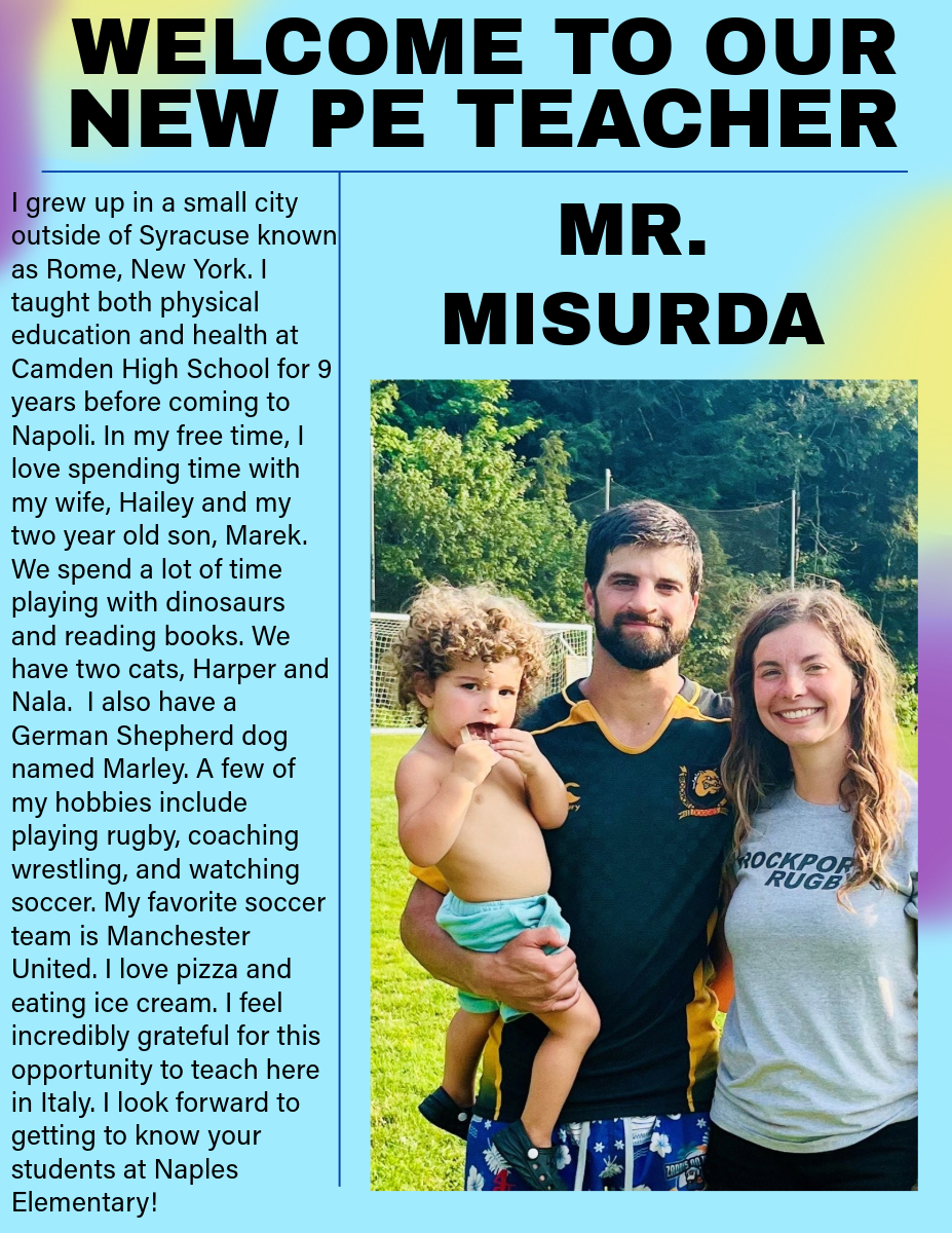 Welcome to our new PE Teacher: Mr. Misurda!