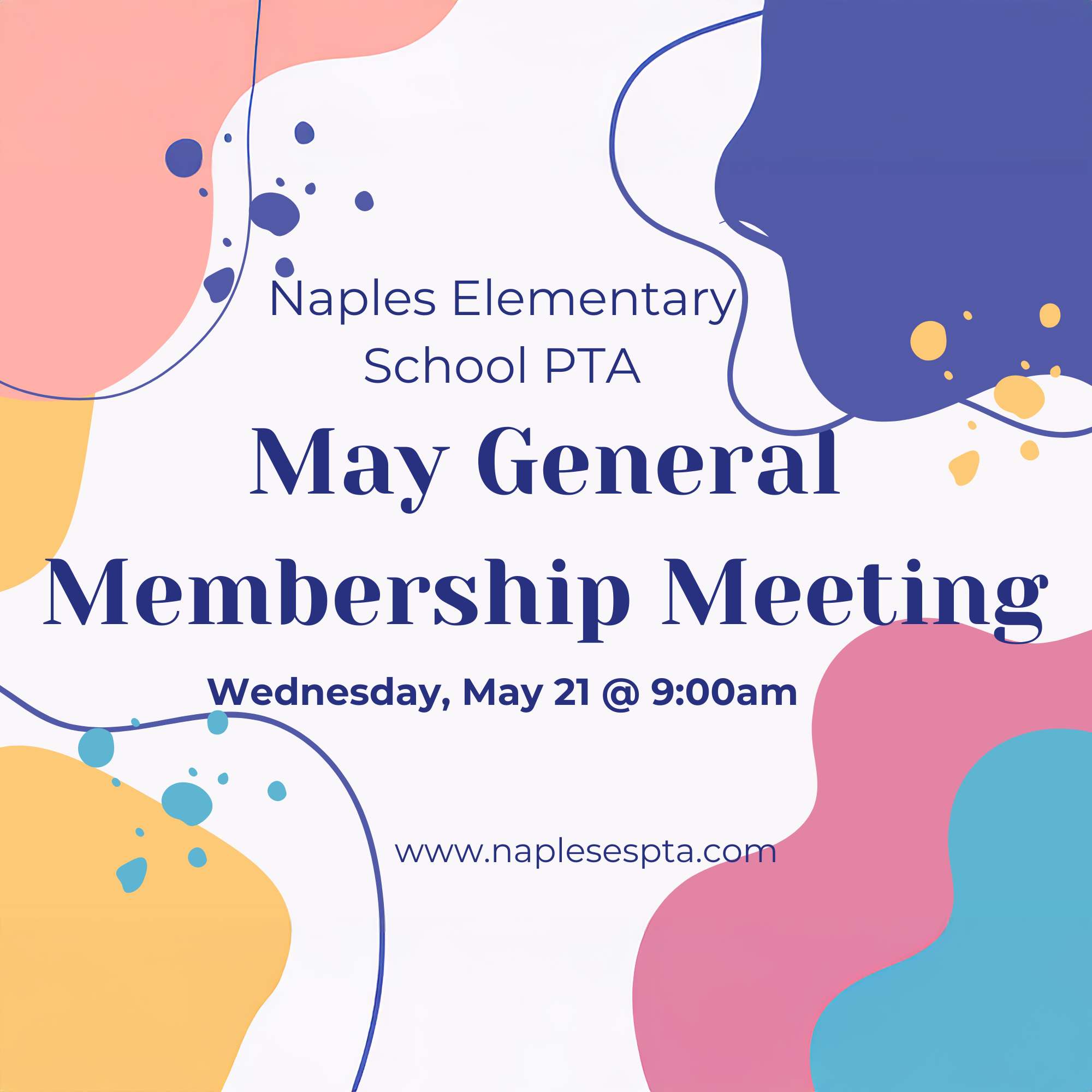 PTA Meeting: May 21
